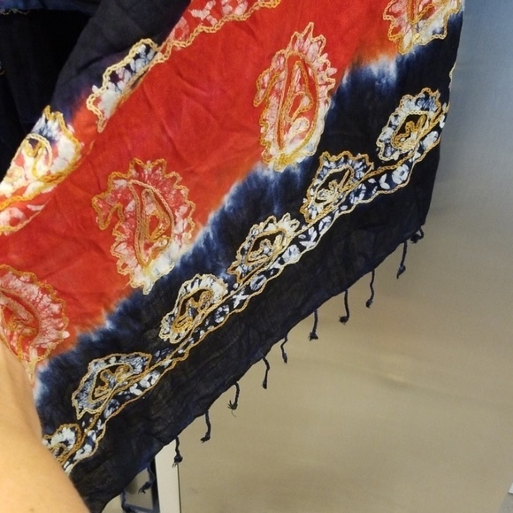 💕LF RAJ IMPORTS💕 Morrocan Tie-Dye Pattern Scarf - Picture 7 of 8